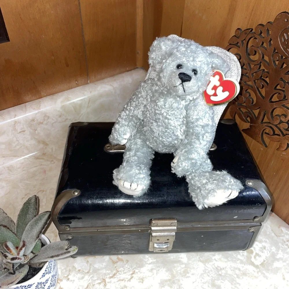 Ty Attic Treasures Collection Sterling‎ Gray Bear Silver Wings